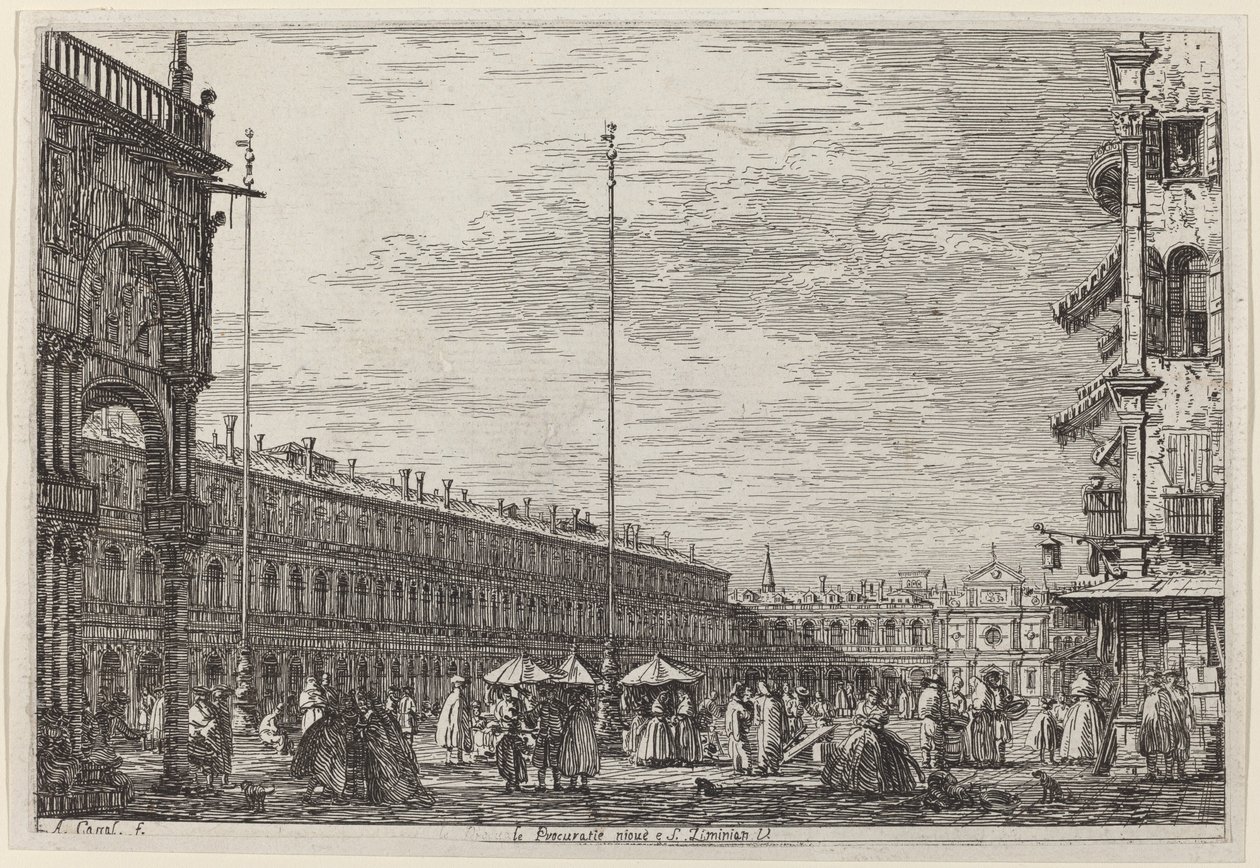 Le Procuratie niove e S. Ziminian V., ca. 17351746. af Canaletto