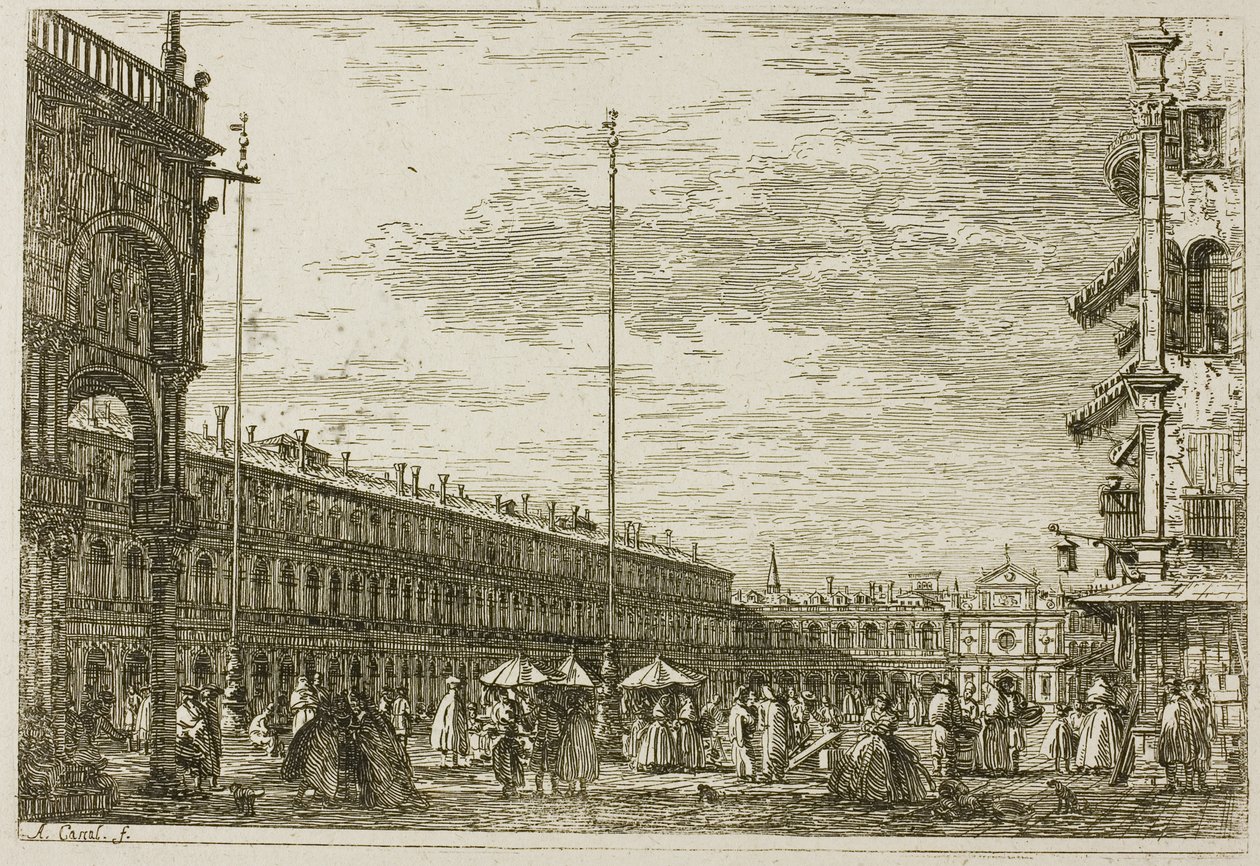 Le Procuratie niove e S. Ziminian V, fra Vedute af Canaletto