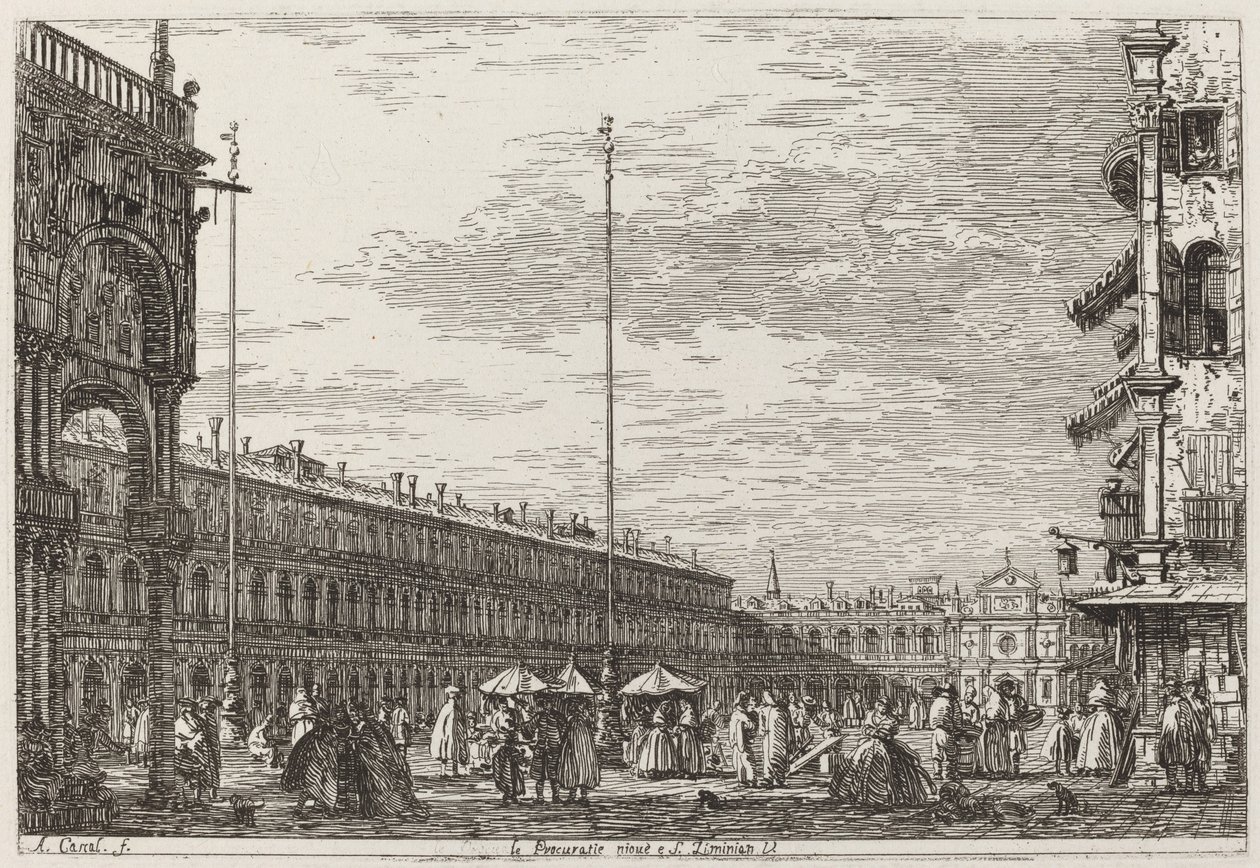 Le Procuratie niove e S. Ziminian V. [øverst til højre], ca. 17351746. af Canaletto