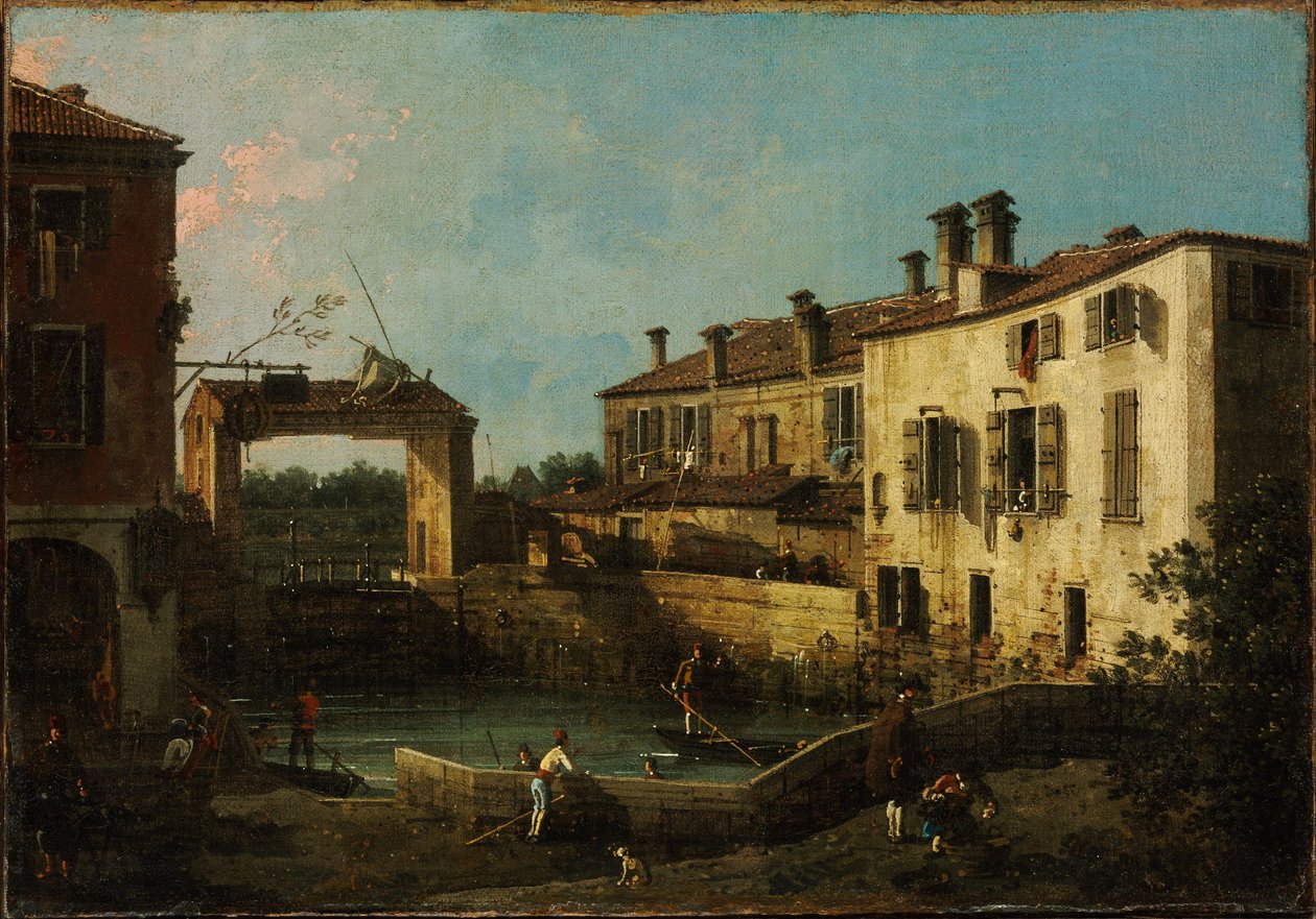 Lås i nærheden af Dolo af Canaletto