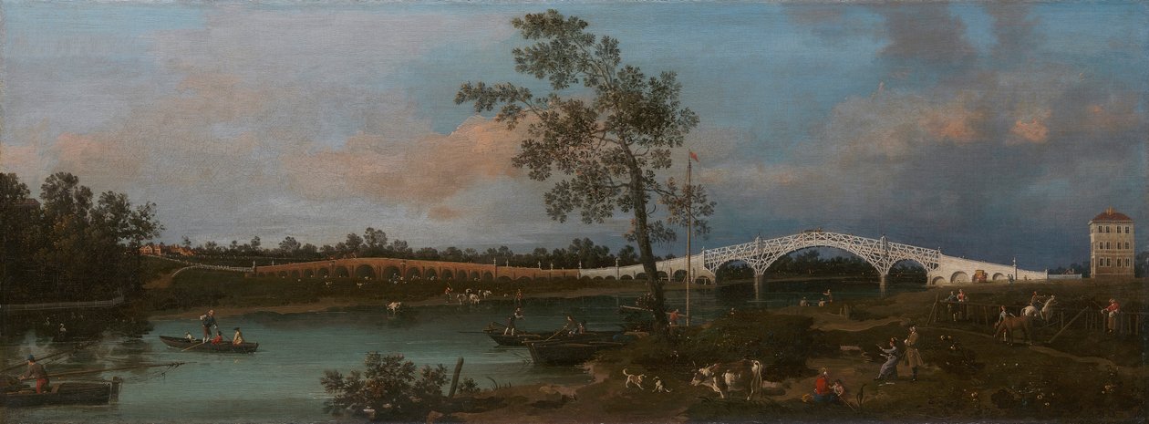 Old Walton Bridge af Canaletto