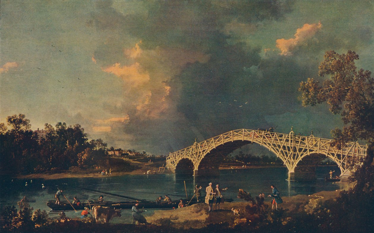 Old Walton Bridge, 1754 af Giovanni Antonio Canal