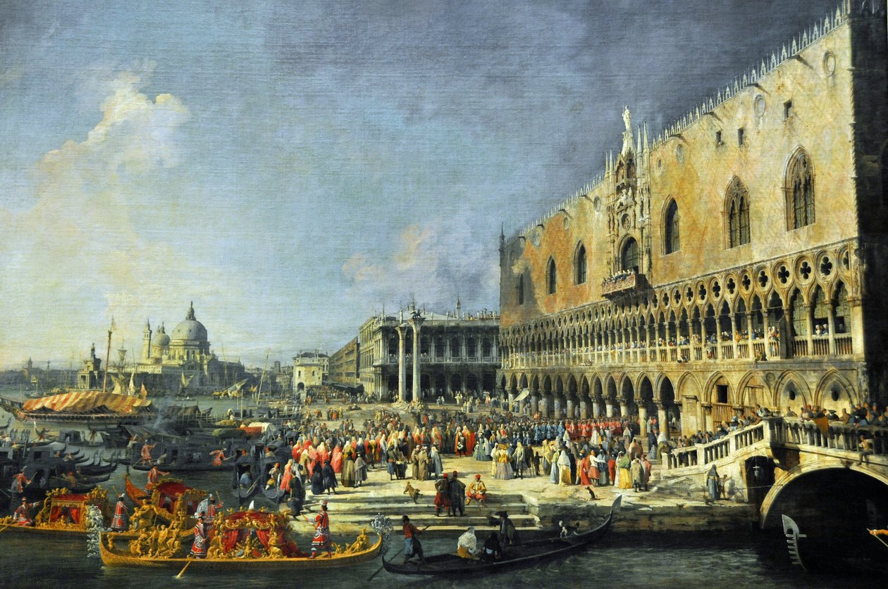 Modtagelse af den franske ambassadør i Venedig af Canaletto