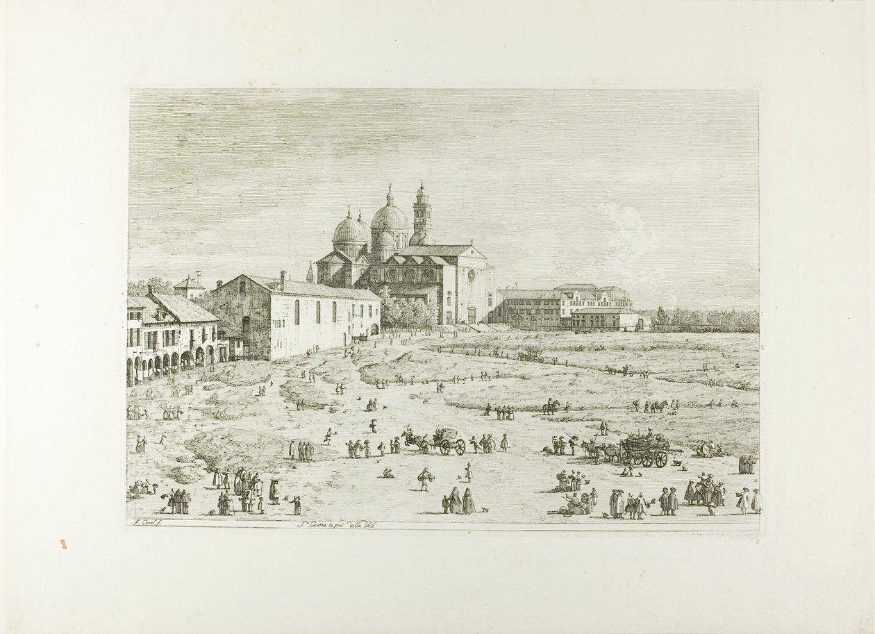 S. Giustina in prà della Vale, fra Vedute af Canaletto