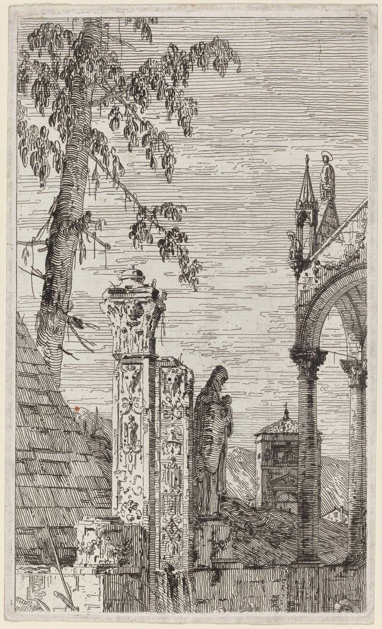 Biskoppens grav, ca. 17351746. af Canaletto