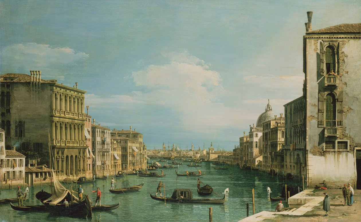 Canal Grande i Venedig ser mod øst fra Campo di San Vio af Giovanni Antonio Canal