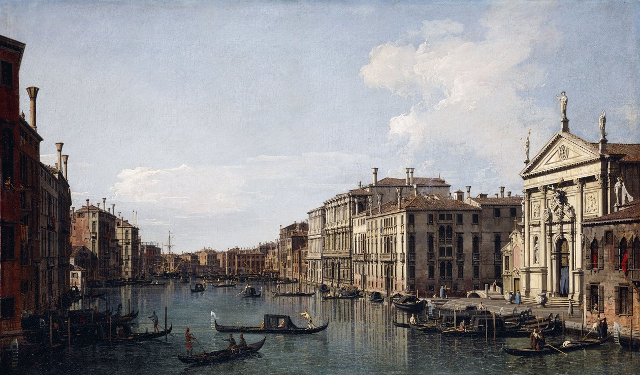 Canal Grande, Venedig, der ser mod sydøst fra San Stae til Fabbriche Nuove di Rialto, af Giovanni Antonio Canal