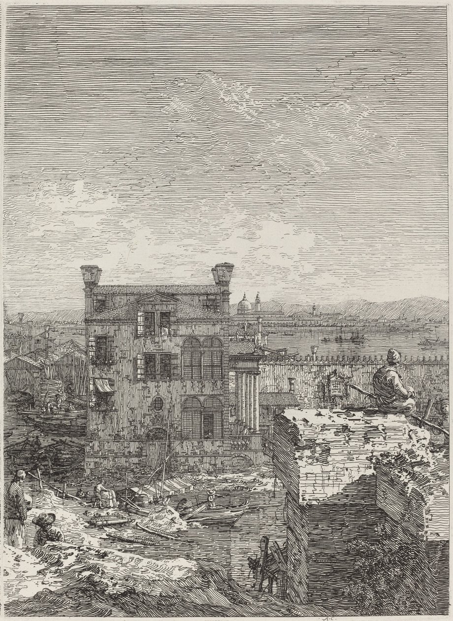 Huset med Peristilen [til højre], 1741. af Canaletto