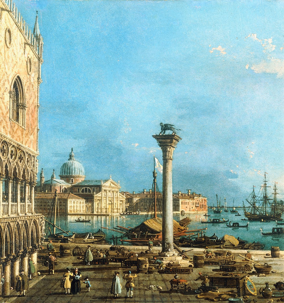 Piazzetta, Venedig, med Bacino di S. Marco og Isola di S. Giorgio Magiore, af Giovanni Antonio Canal