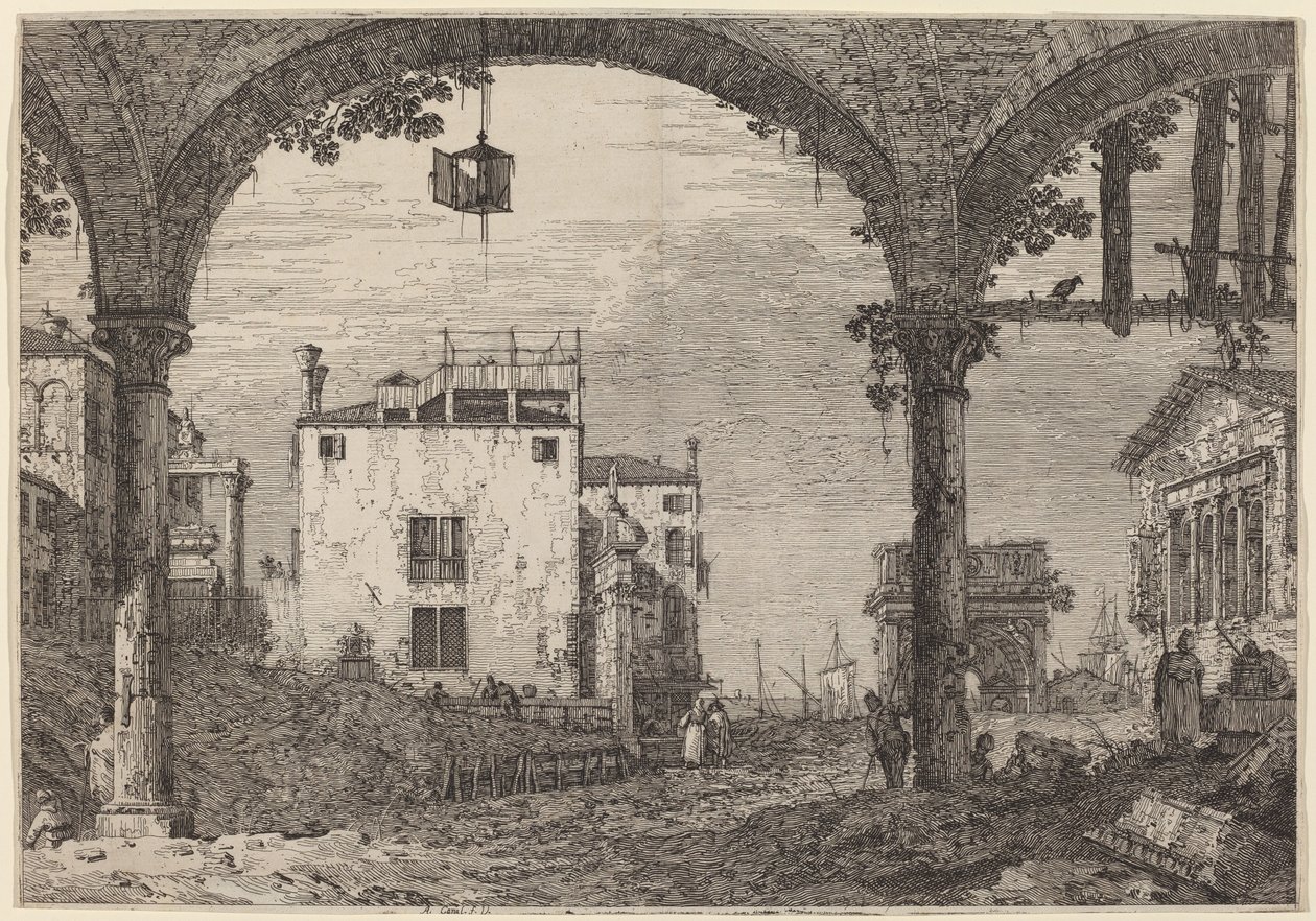 Portikoen med lanternen af Canaletto