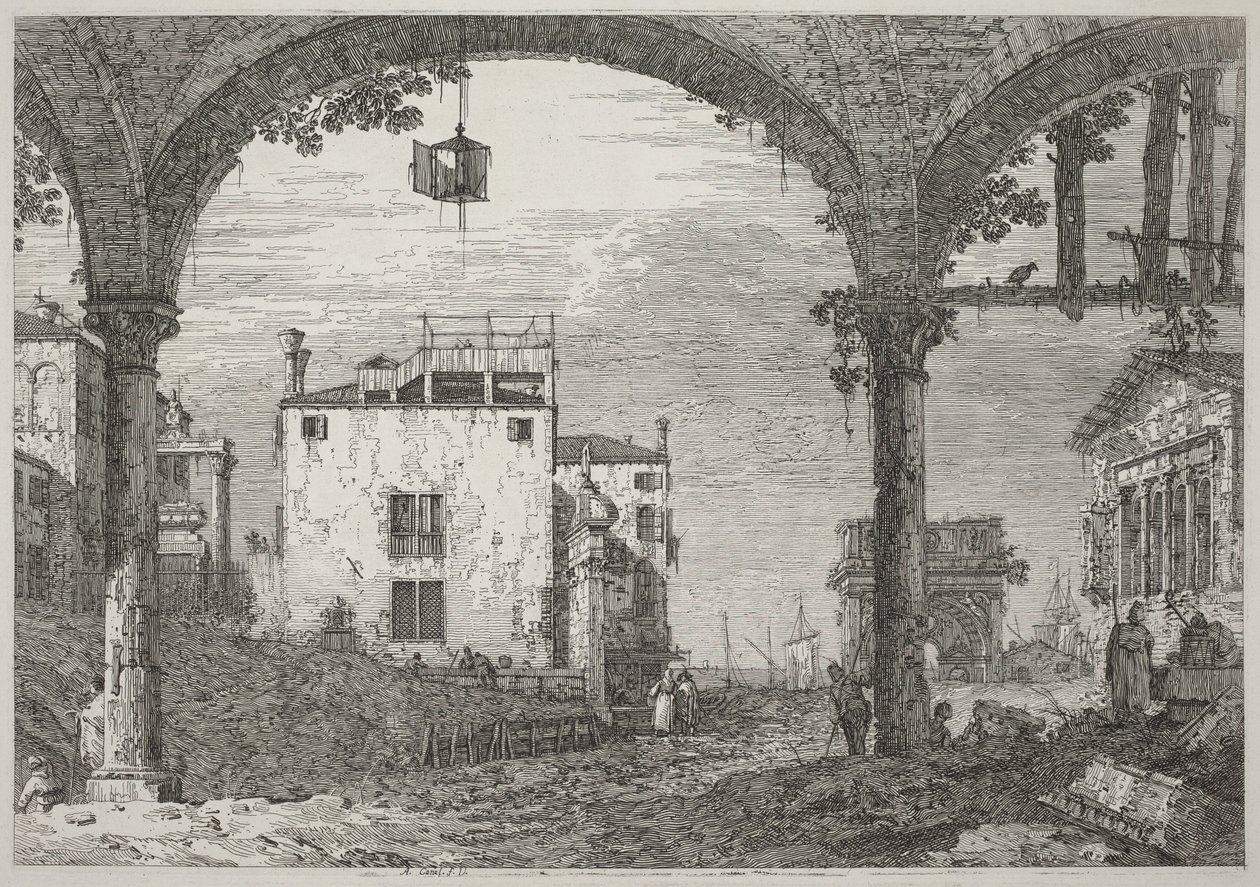 Søjlehallen med lanternen af Canaletto
