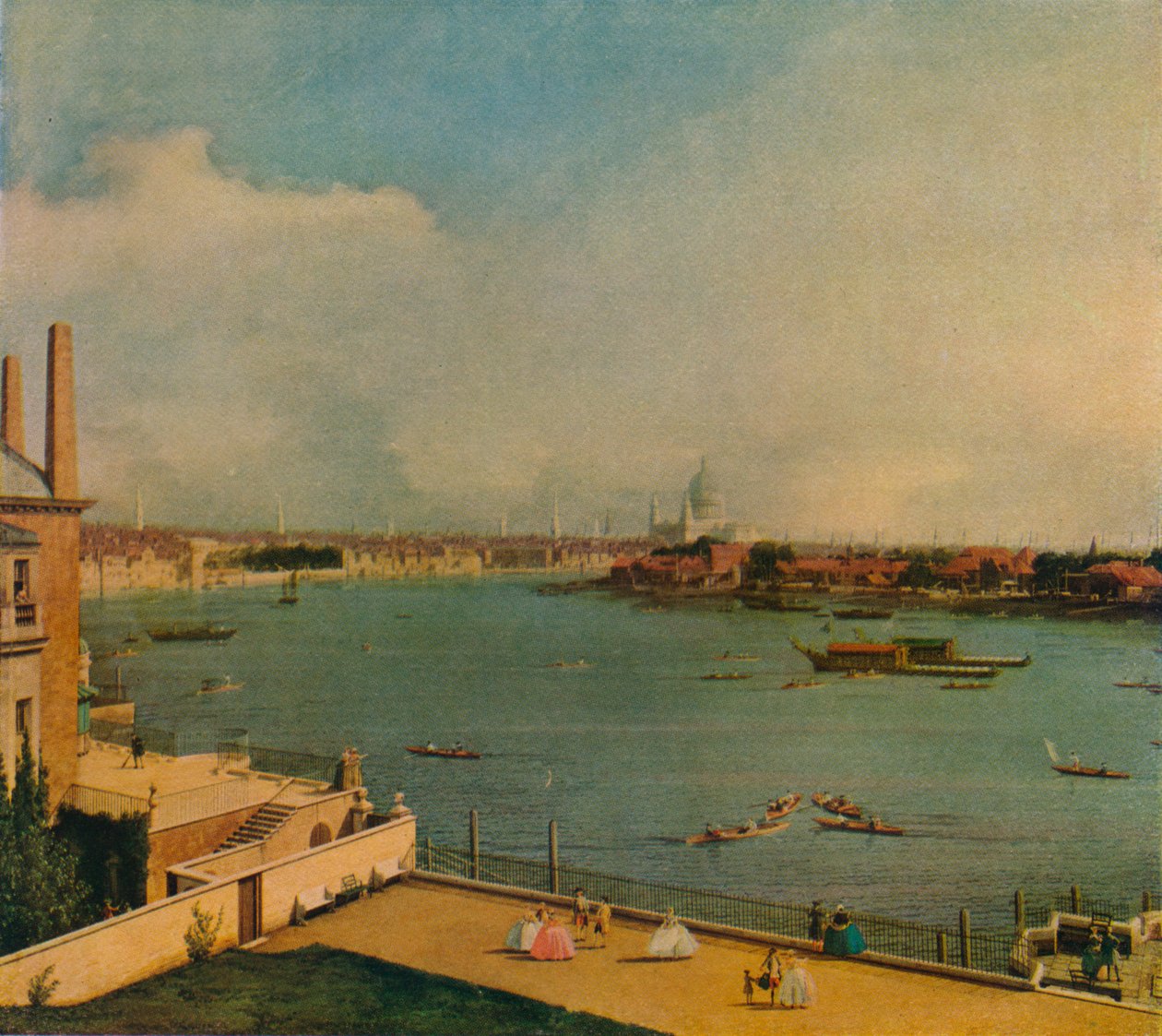 Themsen fra Richmond House, 1746 af Giovanni Antonio Canal