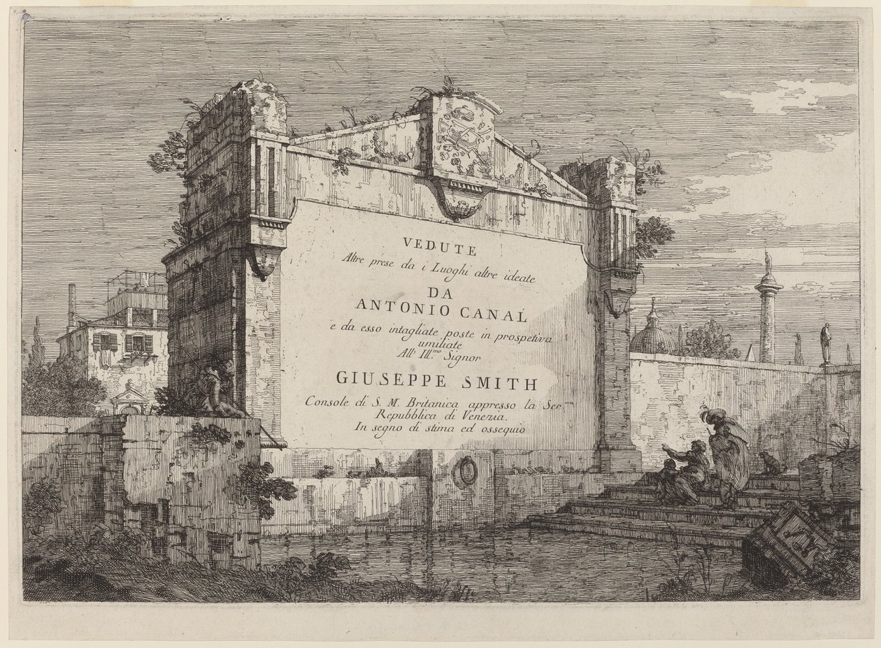 Titelplade, ca. 17351746. af Canaletto