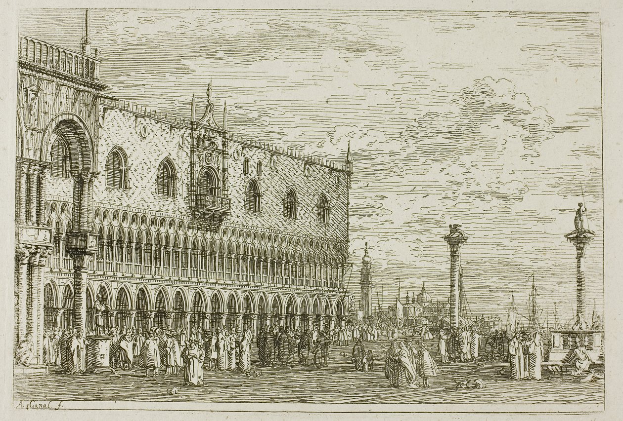 ved Piera del Band V, fra Vedute af Canaletto