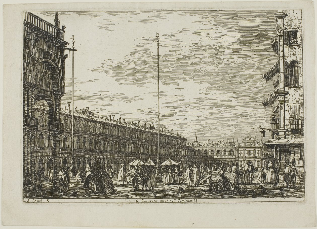 le Procuratie niove e S. Ziminian V., fra Vedute af Canaletto