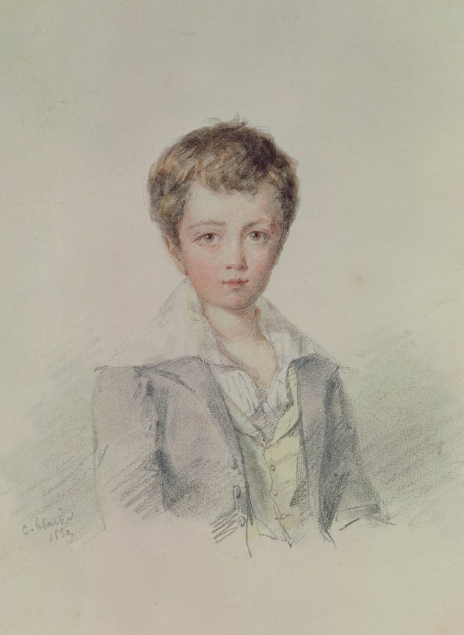 Maurice Sand (1823-89) (pastel på papir) af Candide Blaize
