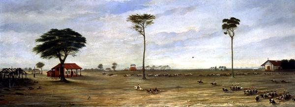 Befæstet lejr ved Pass of the Fædreland, Paraguay af Candido Lopez