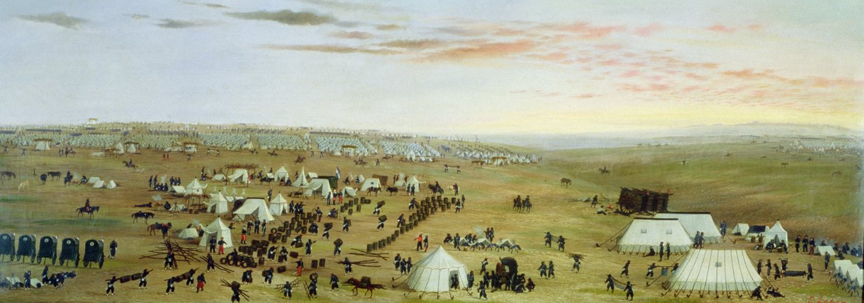 Uruguaiana-lejren, Rio Grande, Brasilien af Candido Lopez