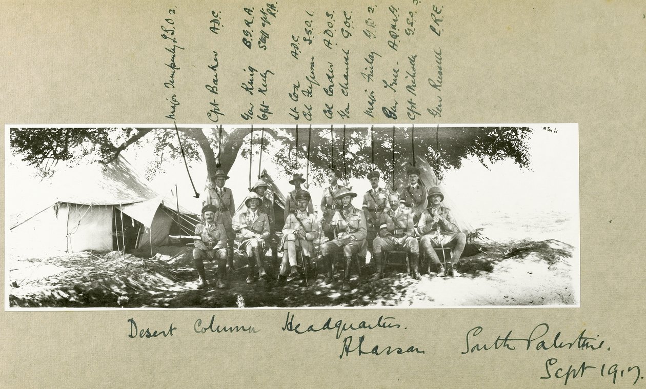 Ørkensøjlehovedkvarter i Abassan, Sydpalæstina, september 1917 af Capt. Arthur Rhodes