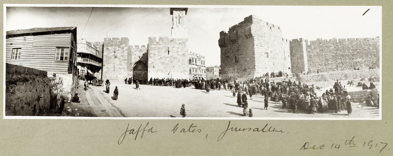 Jaffa Gates, Jerusalem, 14. december 1917 af Capt. Arthur Rhodes