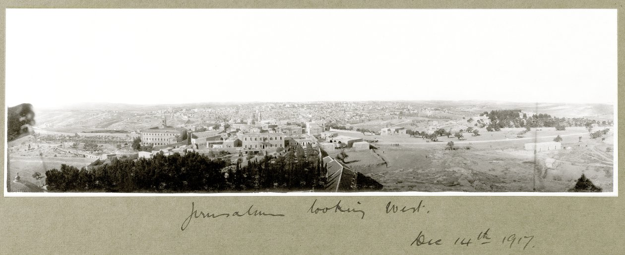 Jerusalem set mod vest, 14. december 1917 af Capt. Arthur Rhodes