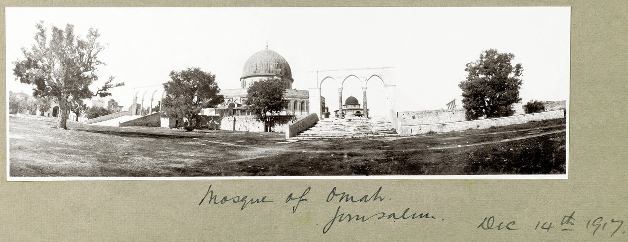 Omar-moskeen, Jerusalem, 14. december 1917 af Capt. Arthur Rhodes