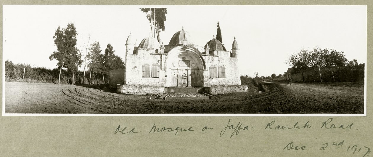 Gammel moské på Ramleh Road, Jaffa, 2. december 1917 af Capt. Arthur Rhodes