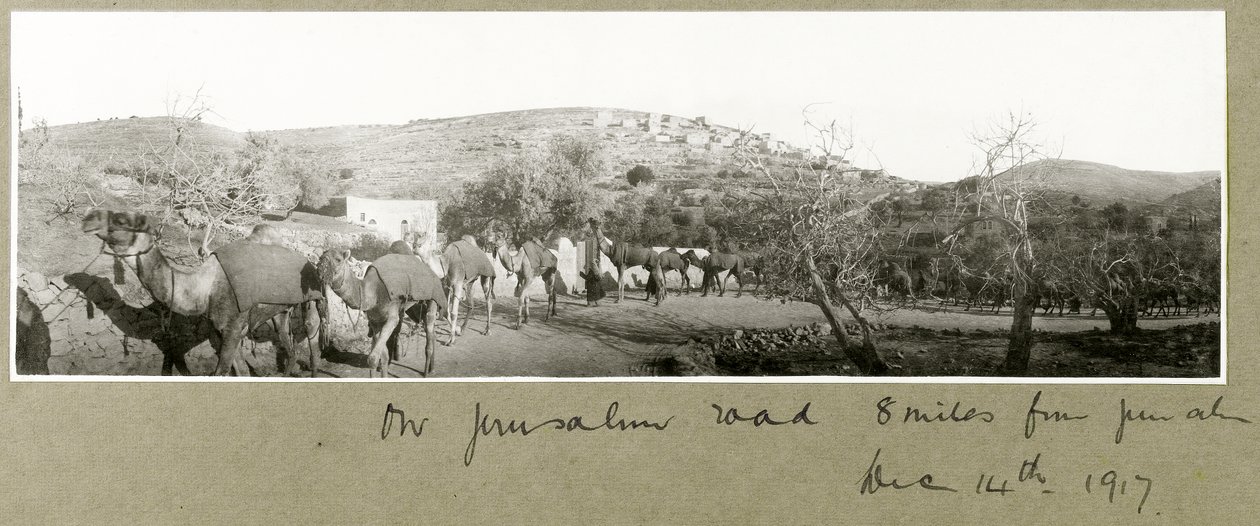 På Jerusalem Road, 8 miles fra Jerusalem, 14. december 1917 af Capt. Arthur Rhodes
