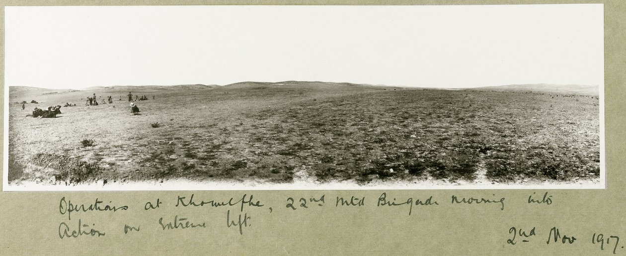 Operationer ved Khuwelfeh, 22. beredne brigade går i aktion, 2. november 1917 af Capt. Arthur Rhodes