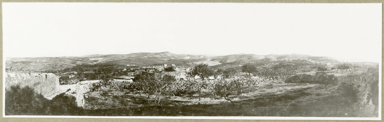 Betlehem: udsigt mod syd med Herodium i det fjerne, 1917 af Capt. Arthur Rhodes