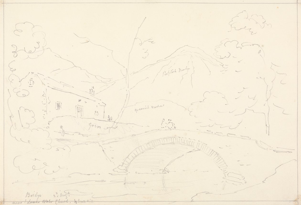 Bro nær Loweswater Church i Scale Hill, 2. august af Capt. Thomas Hastings
