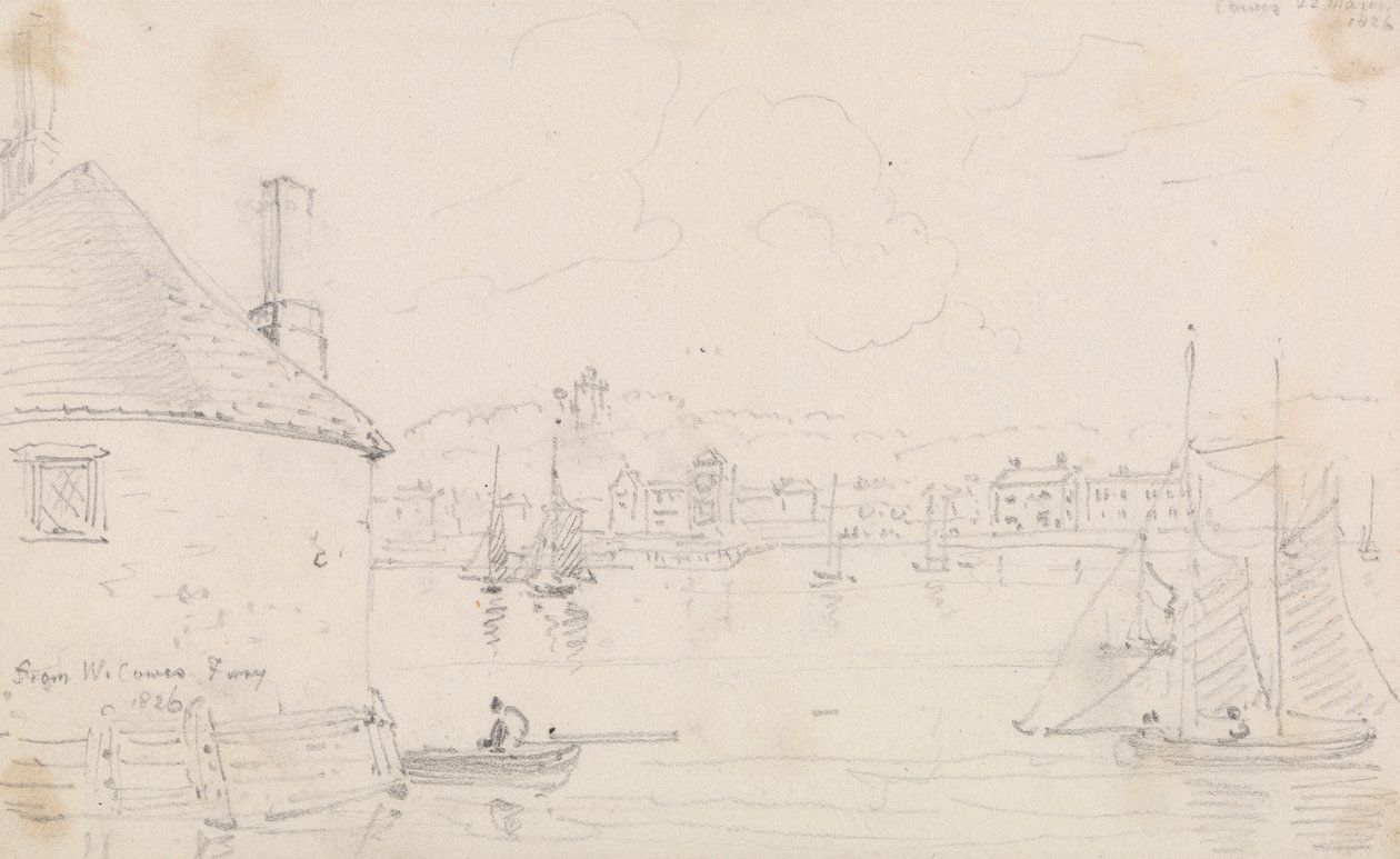 Cowes, fra West Cowes Ferry, 22. marts 1826 af Capt. Thomas Hastings