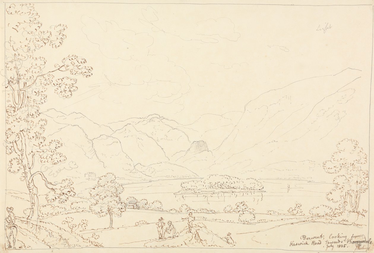 Derwent ser mod Borrowdale, juli 1835 af Capt. Thomas Hastings