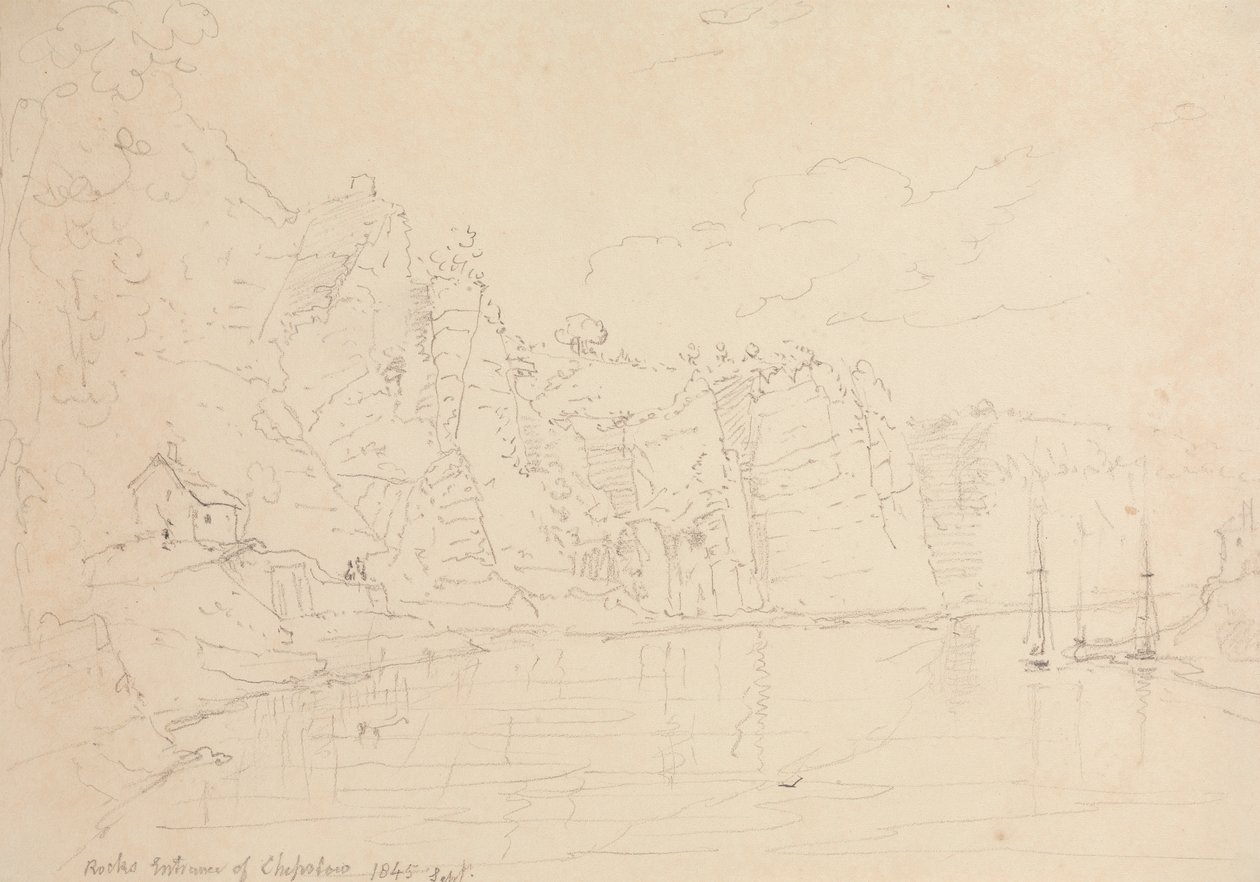 Indgangen til Chepstow, september 1845 af Capt. Thomas Hastings