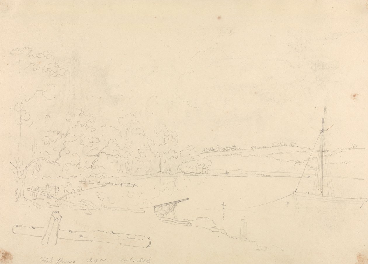 Fish House, Isle of Wight, september 1826 af Capt. Thomas Hastings