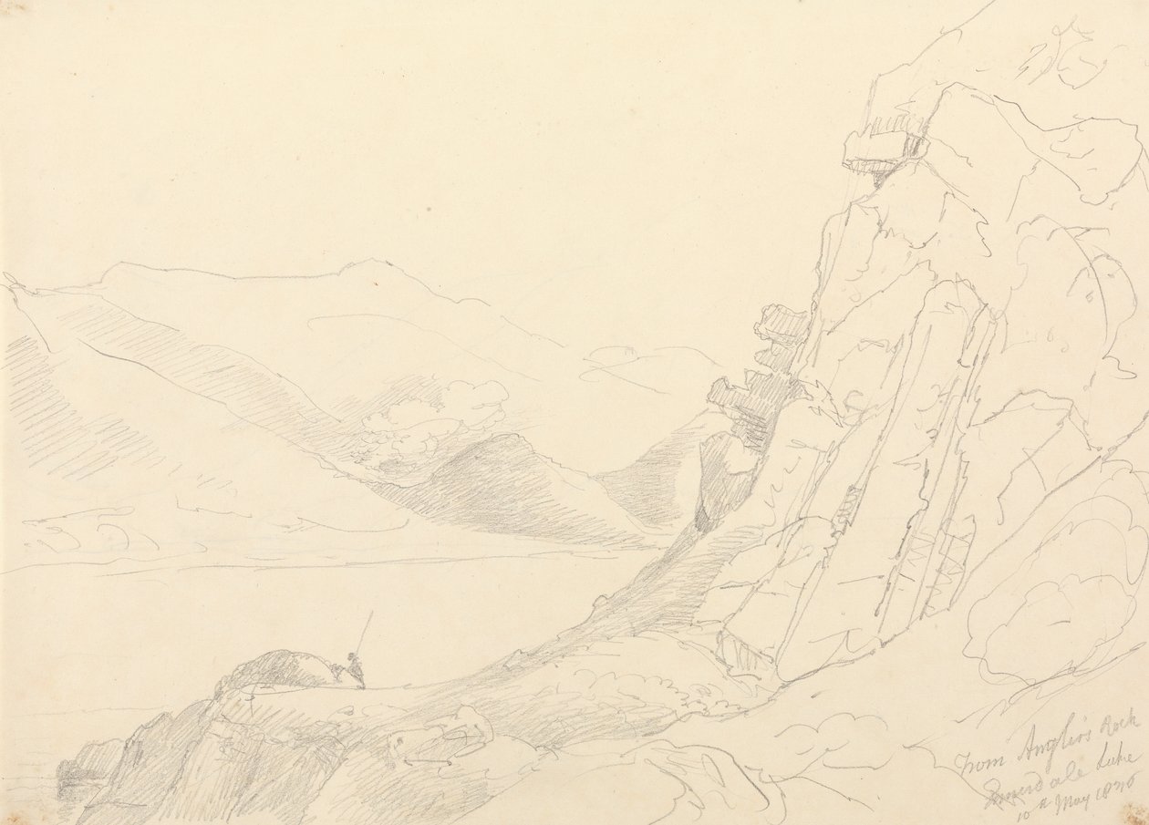 Fra Anglers Rock, Ennerdale Lake, 10. maj 1836 af Capt. Thomas Hastings