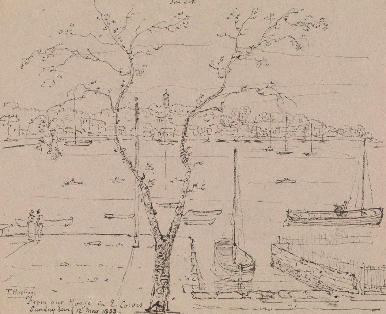 Fra vores hus i East Cowes, søndag aften den 12. maj 1833 af Capt. Thomas Hastings