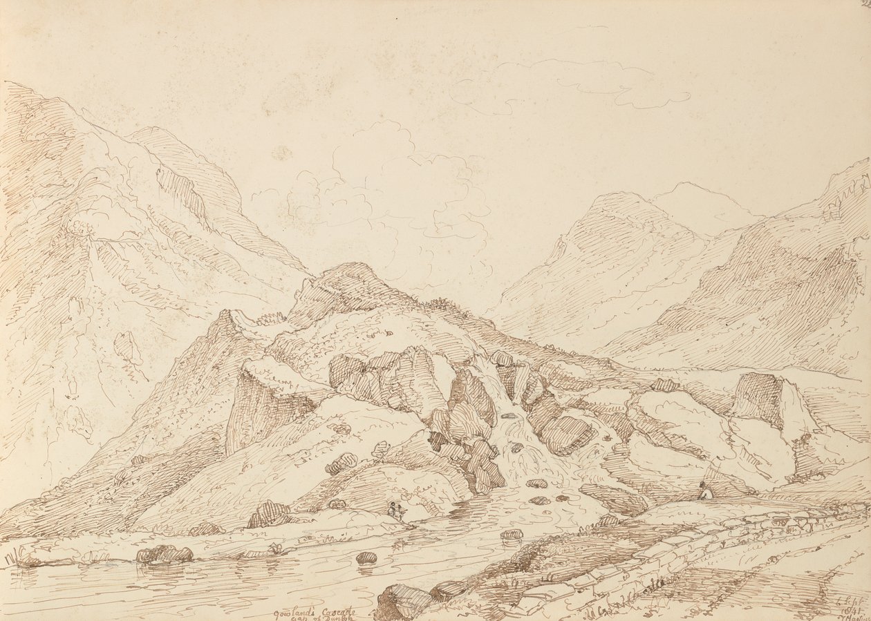 Gowlands Cascade, Gap of Dunloh, 6. september 1841 af Capt. Thomas Hastings
