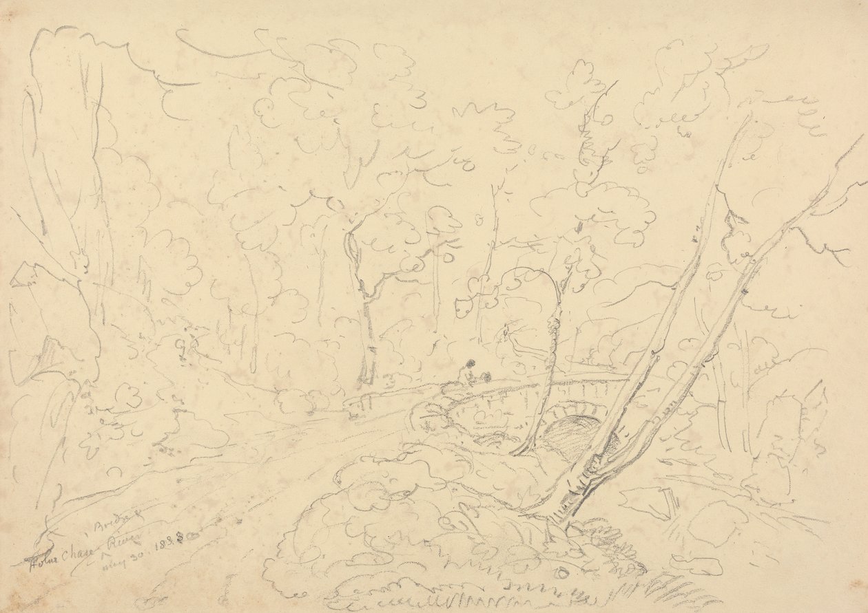 Holne Chase Bridge and River, 30. maj 1833 af Capt. Thomas Hastings