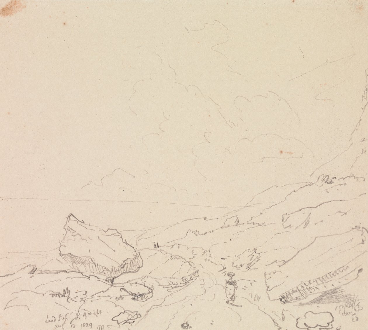 Landslip, Isle of Wight, 13. august 1829 af Capt. Thomas Hastings