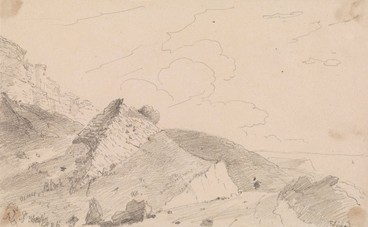 Tæt på Blackgang Chine, Isle of Wight af Capt. Thomas Hastings
