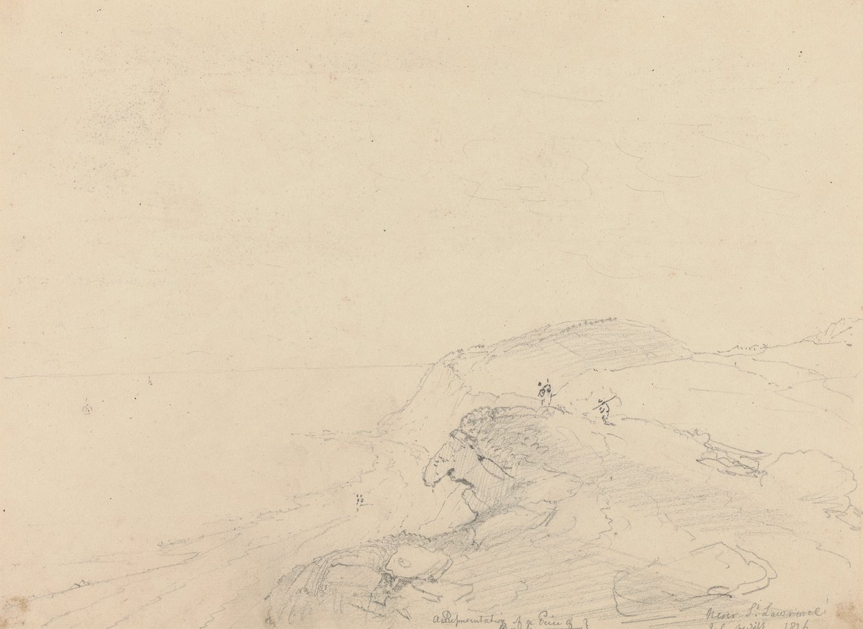 Tæt på Saint Lawrence, Isle of Wight af Capt. Thomas Hastings