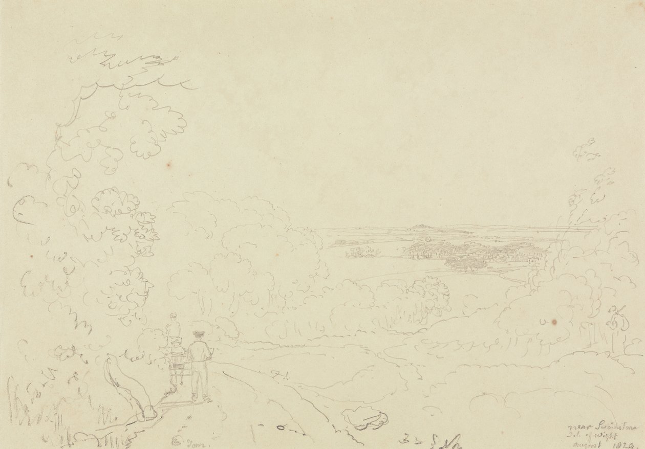 I nærheden af Swainstone, Isle of Wight, august 1829 af Capt. Thomas Hastings