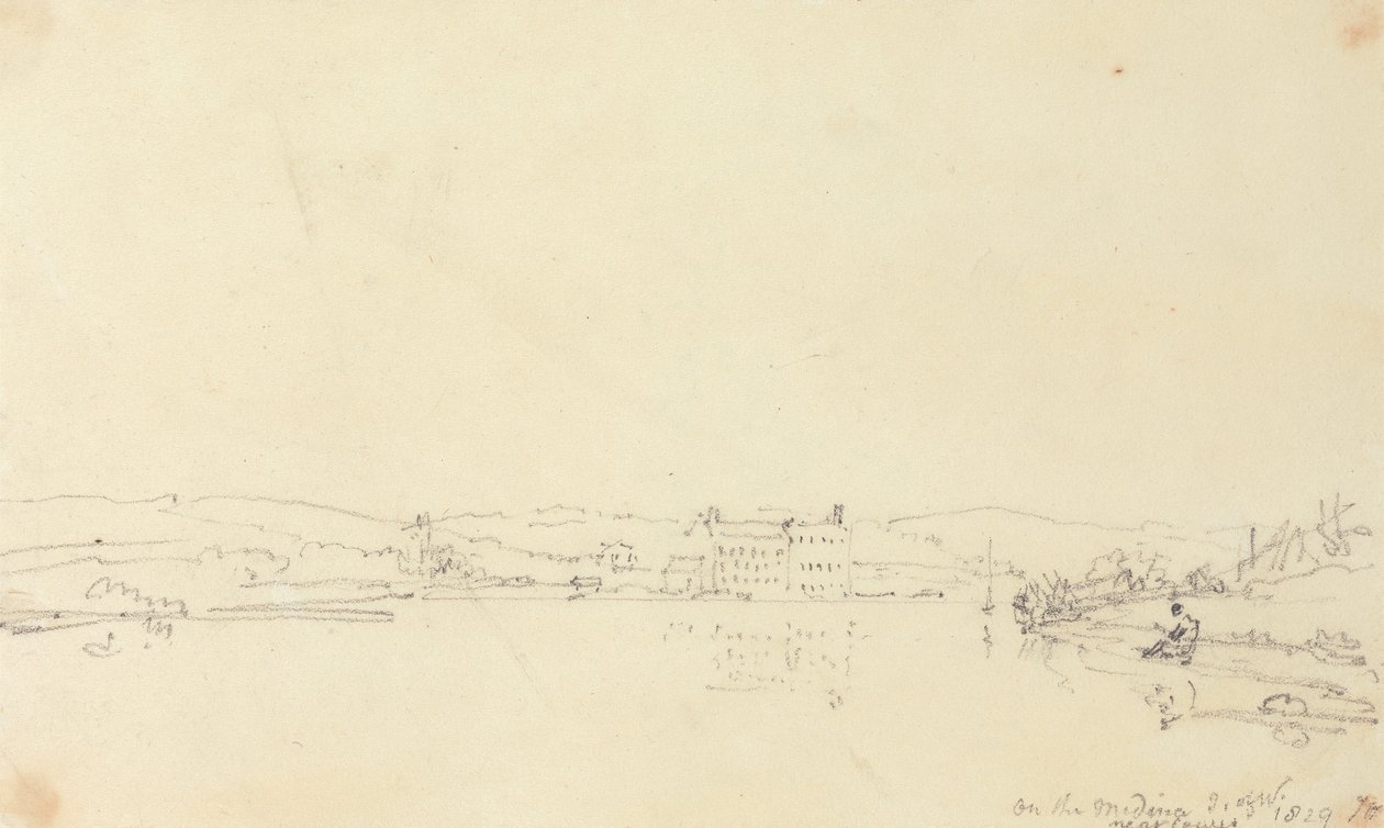 På Medina nær Cowes, Isle of Wight af Capt. Thomas Hastings