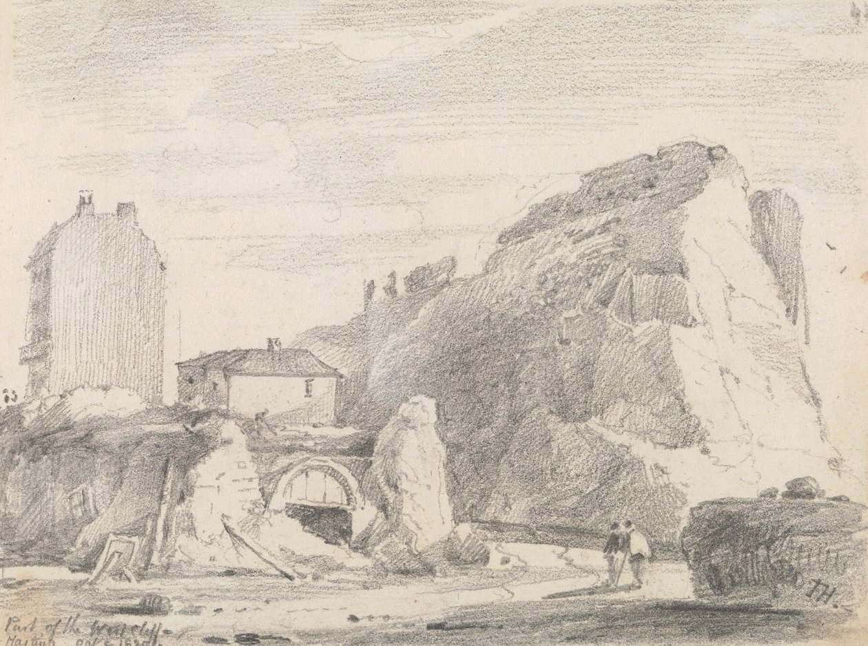 En del af West Cliff, Hastings, 8. oktober 1820 af Capt. Thomas Hastings