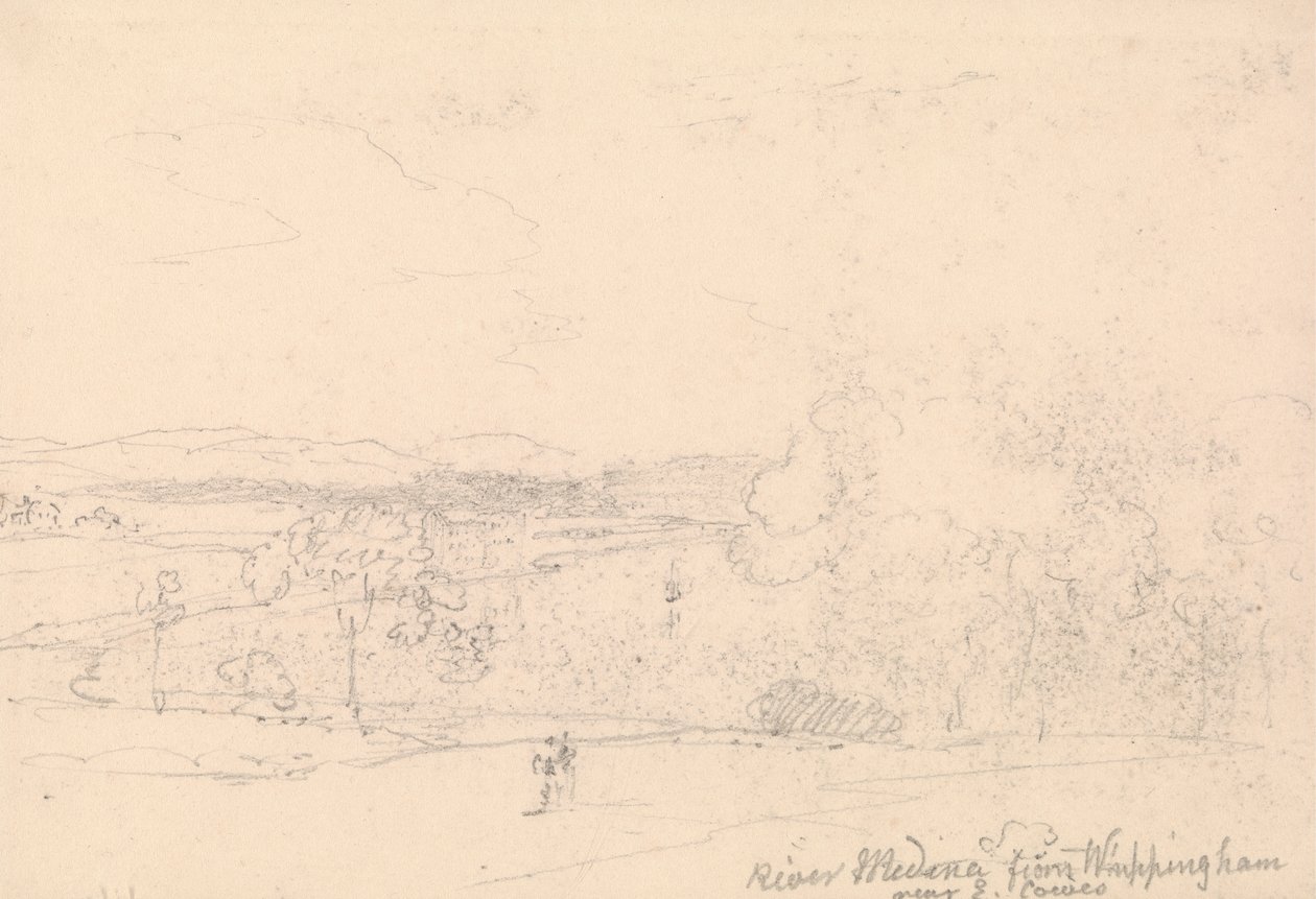 River Medina fra Whippingham nær East Cowes af Capt. Thomas Hastings