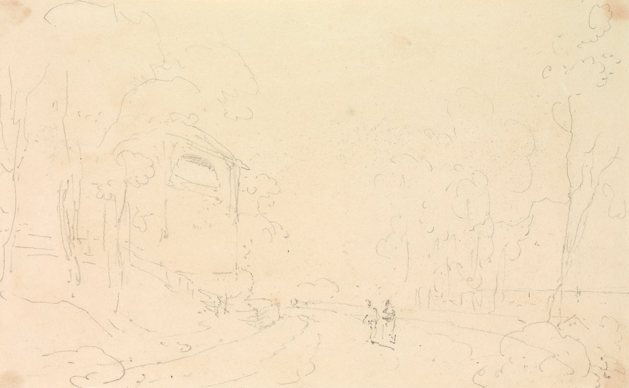 Skitse af Mr. Wards sommerhus, Isle of Wight af Capt. Thomas Hastings