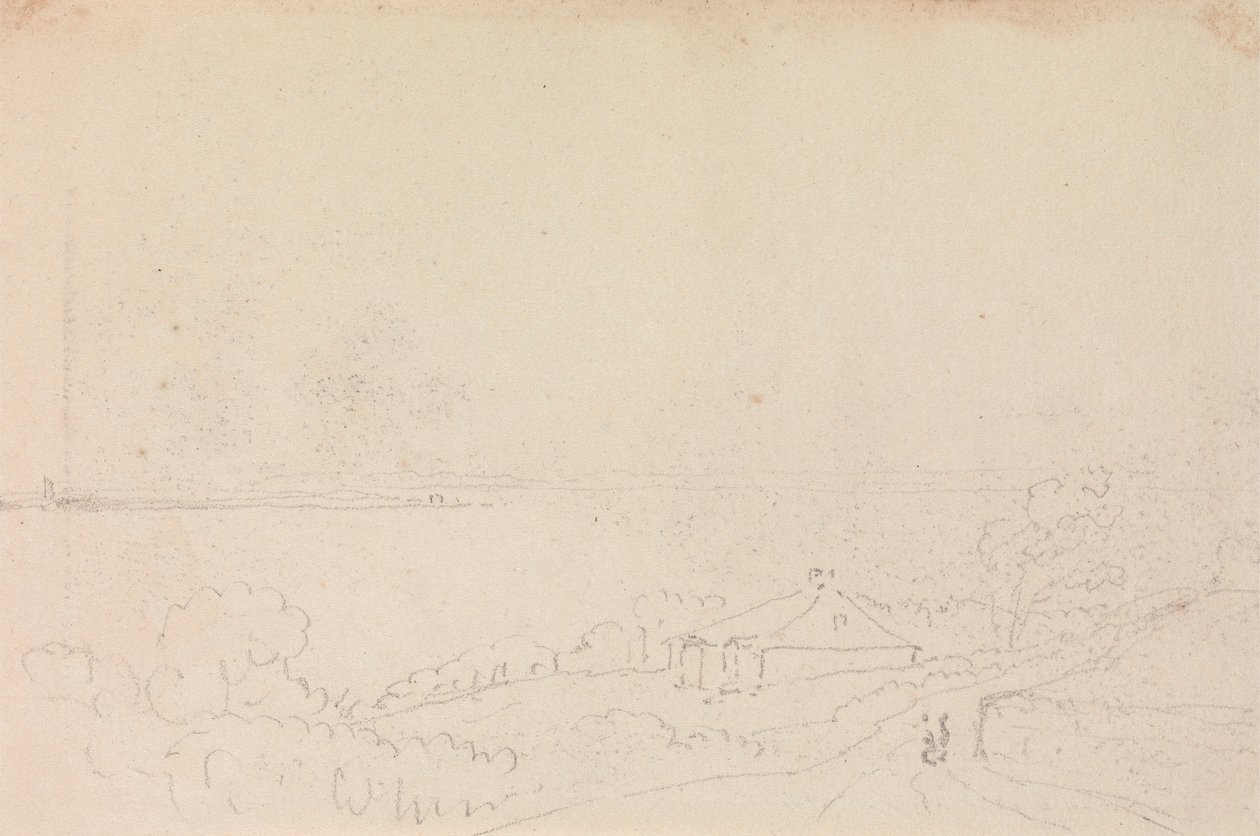 Skitse af et sommerhus nær kysten af Capt. Thomas Hastings