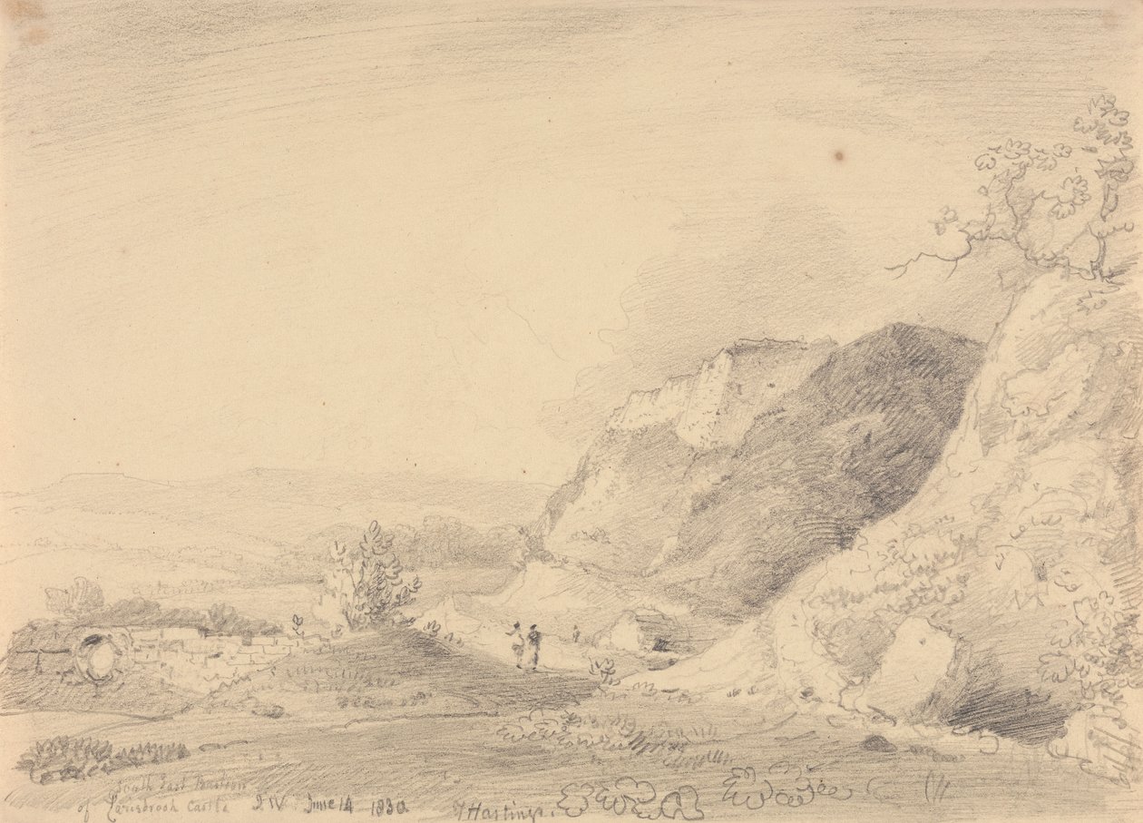 South East Bastion of Carisbrooke Castle, 14. juni 1830 af Capt. Thomas Hastings