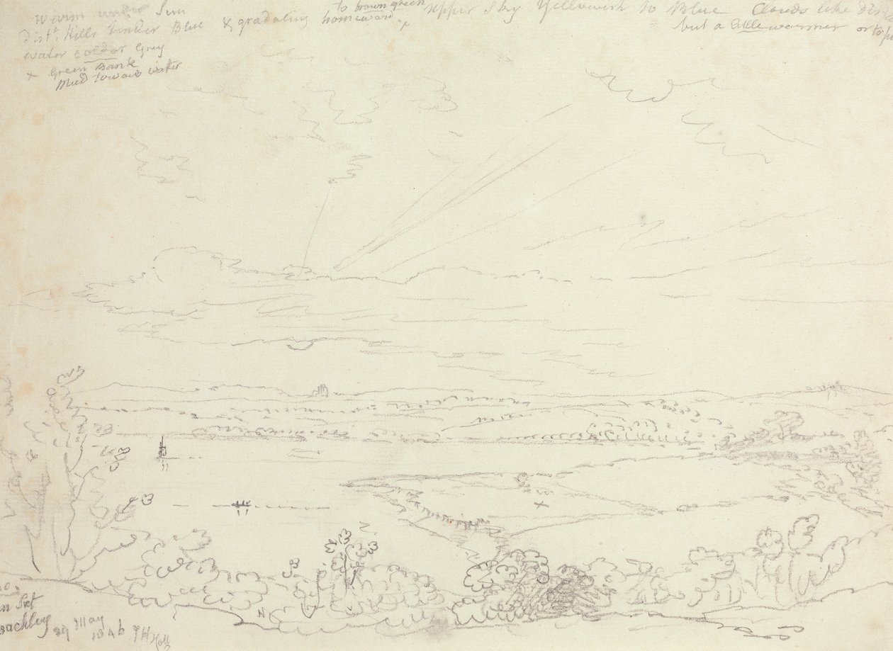 Solnedgang, Beachley, 29. maj 1846 af Capt. Thomas Hastings